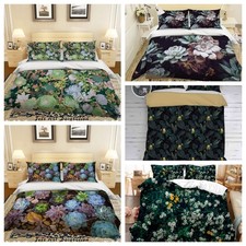 3D Succulent Plant Tropical Green Leaves Quilt Cover Duvet Cover Comforter set