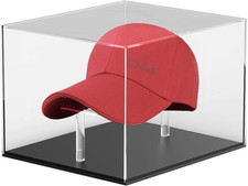 Acrylic Hat Display Case - Clear Baseball Football Cap Holder Stand Square UV Pr