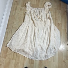 Old Navy Waist-Defined Floral-Eyelet Off White Mini Sz Dress XXL NWT