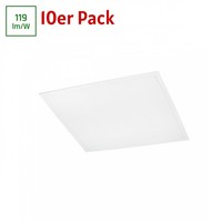10Er Pack Led Panel Algine 36W Eckig 60X60Cm Weiß 4300Lm 120° IP20 Neutral 4000K