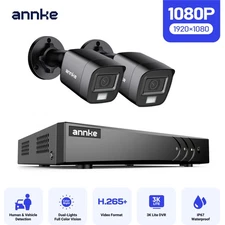 ANNKE 8CH 5MP Lite DVR 1080P CCTV Home Security Camera System Color Night IP67