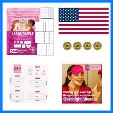 344 Pcs Large Pimple Patches for Face 7 Sizes XL Acne Patches for Full Face...