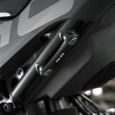 R&G Rear Foot Rest Blanking Plates Black (LHS) CFMoto 450SS 2023 - 2025