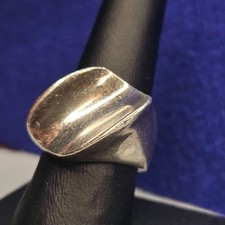 Vintage Mexico 925 Sterling Silver Modernist Statement Ring 24.8g Sz 8