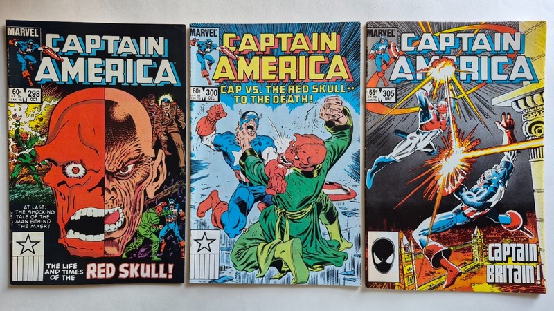 Captain America bundle 298 300 305 job lot Marvel Comics 1984 1985