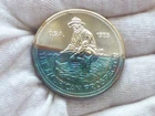 Engelhard 1985 American Prospector 1 oz Silver Round .999 Fine Blue toning
