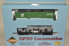 HO scale Proto 2000 Burlington Northern RR EMD GP30 locomotive train
