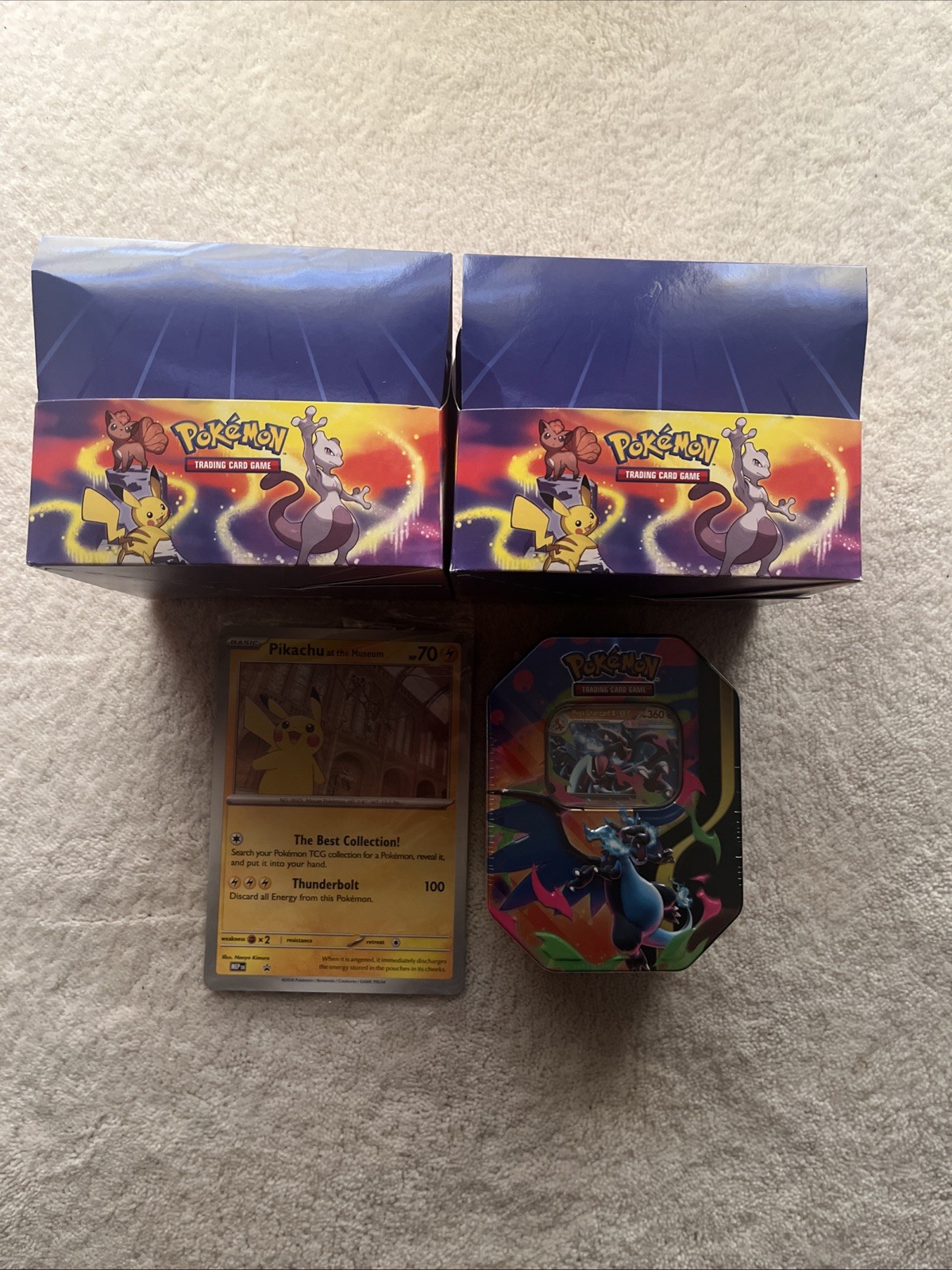 19x Kanto Tins 1x Pikachu At The Museum 1x Charzard Tin Quick Ship✅