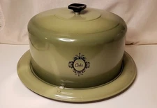 Vintage West Bend Green Cake Carrier. Humidity Plate/Disk.