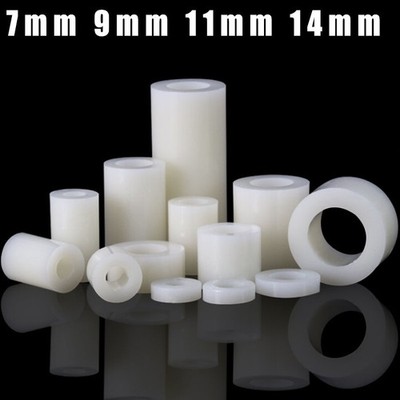 7mm 9mm 11mm 14mm White ABS Nylon Standoff Plastic Spacers Round Washers
