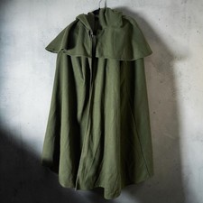 Hooded Green Medieval Fantasy Cloak Cape LARP Renaissance Costume Adult