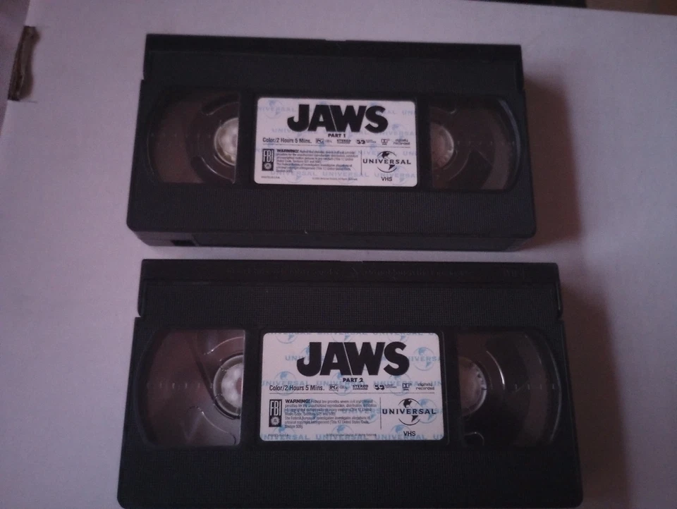 Jaws 25th Anniversary Collectors Edition 2 VHS Video Set Universal Quint Brody - Image 4 of 4