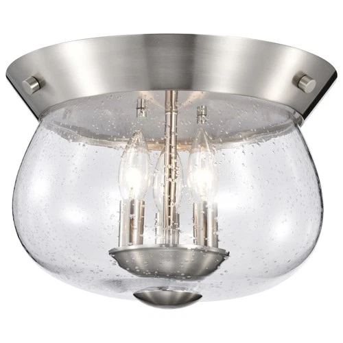 Nuvo Lighting 60/7808 Boliver 3 Light 14"W Flush Mount Bowl - Nickel - Picture 6 of 6