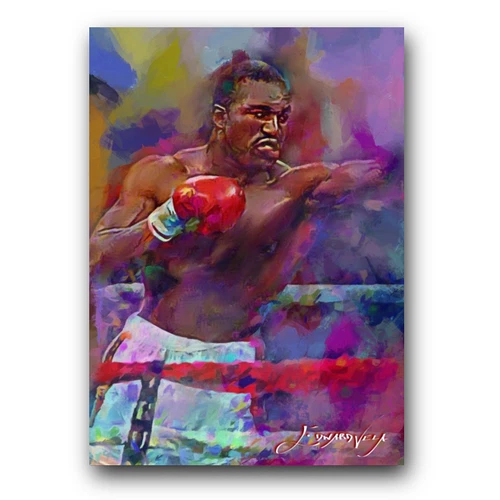 Evander Holyfield #5 Art Card Limited 30/50 Edward Vela Signed (Boxing -)