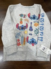 Disney Kids Stitch Gray Sweatshirt NWT XS