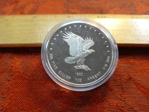 1982 Monex International LTD Eagle Proof 1 Oz .999 Silver Bullion Round Lot A