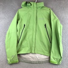 Sprayway Jacket Women's Medium Green Full Zip Hooded Rain Coat Hydrodry Nylon