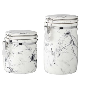 marble tea and coffee jars