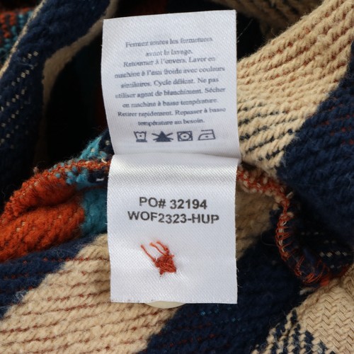 FAHERTY SURF FLANNEL OVERSHIRT RUST RED TAN BLUE PLAID KNIT COTTON WOMEN’S XL - Picture 7 of 9