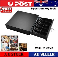 Heavy Duty 5 Bills 5 Coins Tray Manual Cash Drawer Cash Register POS Till Box