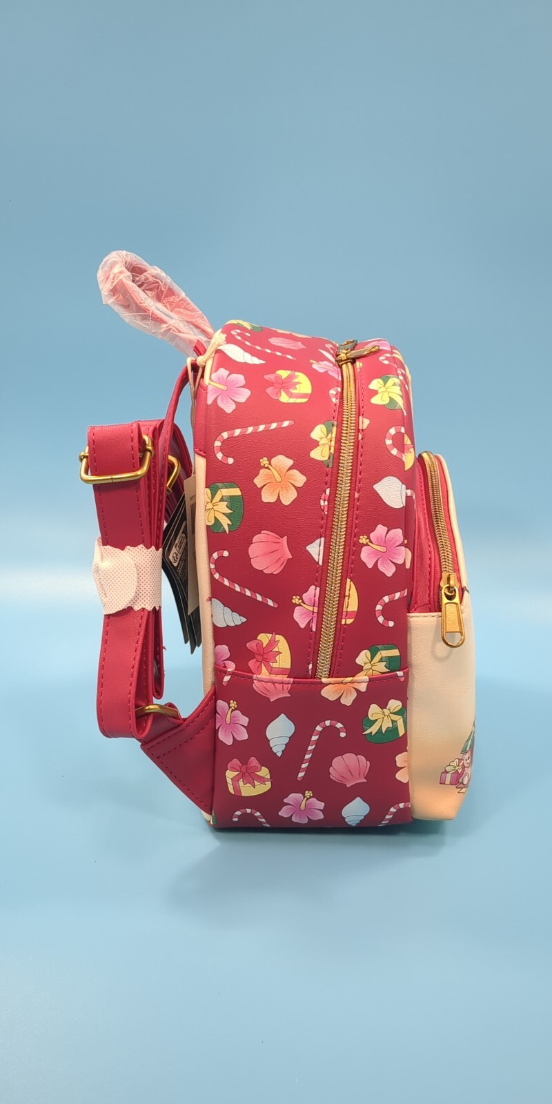 Loungefly Disney Stitch & Angel Holiday Tree Mini Backpack & Wallet Set NEW image 9