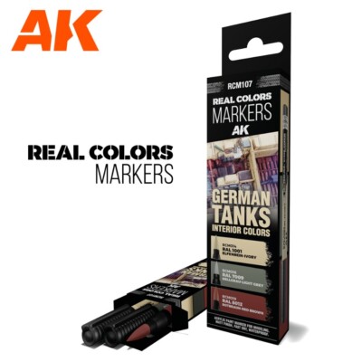 AK Interactive: German Tanks Interior Colors Paint Marker Set RCM107 Markers