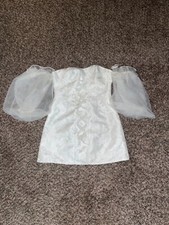 First date white dress pre-owned medium size