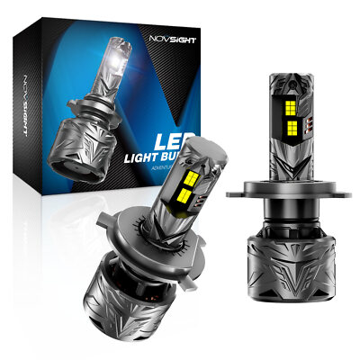 NOVSIGHT H4 LED Headlight Bulbs Super Bright Lamp 50000LM 6500K Hi/Low Beam 240W