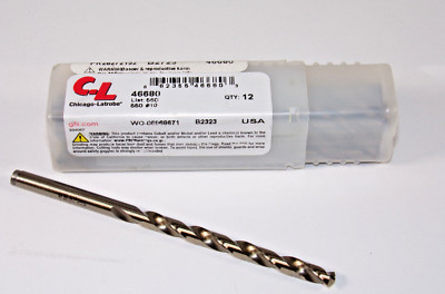 NEW Chicago-Latrobe 46680 Jobber Drill Bit  #10 (Pack of 12)