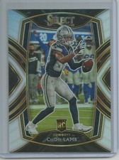 CeeDee Lamb RC 2020 Select Club Level SILVER Pizm ROOKIE Card #257 Cowboys. rookie card picture