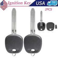 2 New Replacement Chip Car Key with 4D-67 Transponder for Toyota TOY44D-PT