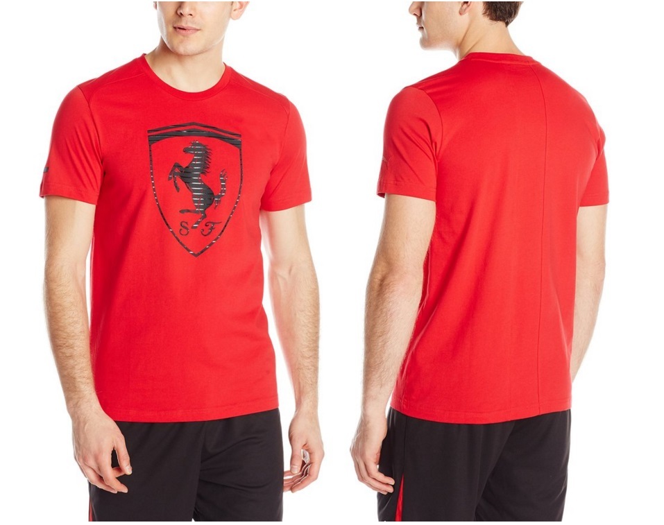 Puma Ferrari Big Shield Race Car Sport Tee T-Shirt 570681 Top