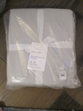 POTTERY BARN BELGIAN FLAX LINEN SOFT GRAY KING/ CAL KING DUVET   NEW