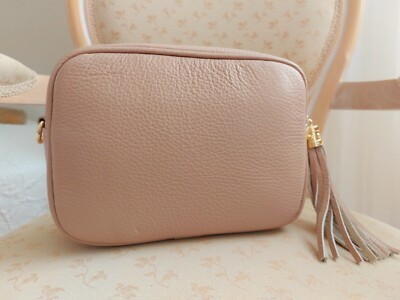 Umhängetasche Clutch Leder made in Italy