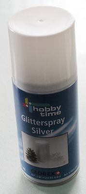 hobby time Glitterspray silber/gold 150 ml Karten- und Kerzengestaltung-Basteln