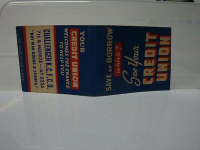 Credit Union Challenger K.C.F.C.U. Matchbook. 7th & Muncie. 