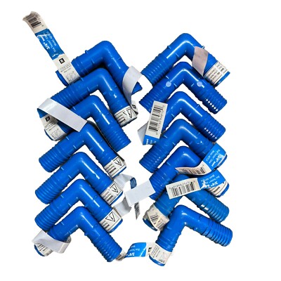 Apollo 3/4 in. Barb Insert Blue Twister Polypropylene 90-Degree Elbow Fit (14PK)