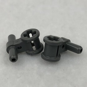 LEGO 99021 Dark Bluish Gray Pneumatic Hose Connector with Axle Connector (x2)