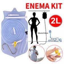 2L Enema Bag Kit Home Colonic Irrigation Kit Reusable Bag Detox 2L FAST FREE P&P