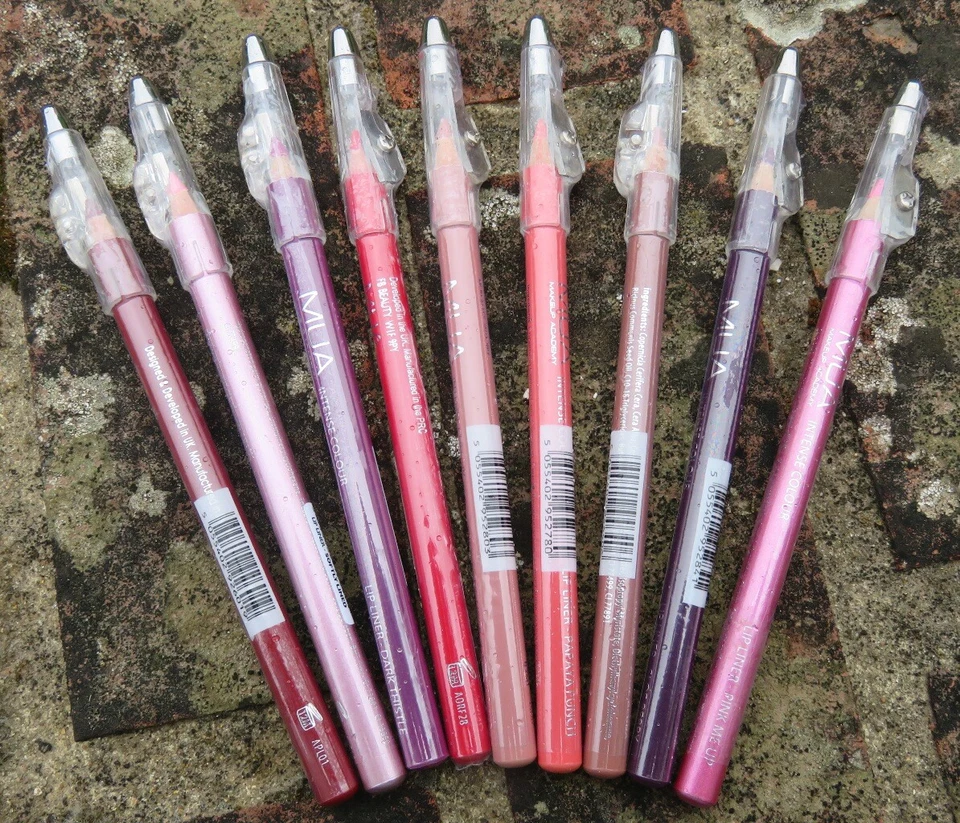 MUA INTENSE COLOUR LIP LINER PENCILS WITH SHARPENER ALL SHADES NEW & SEALED