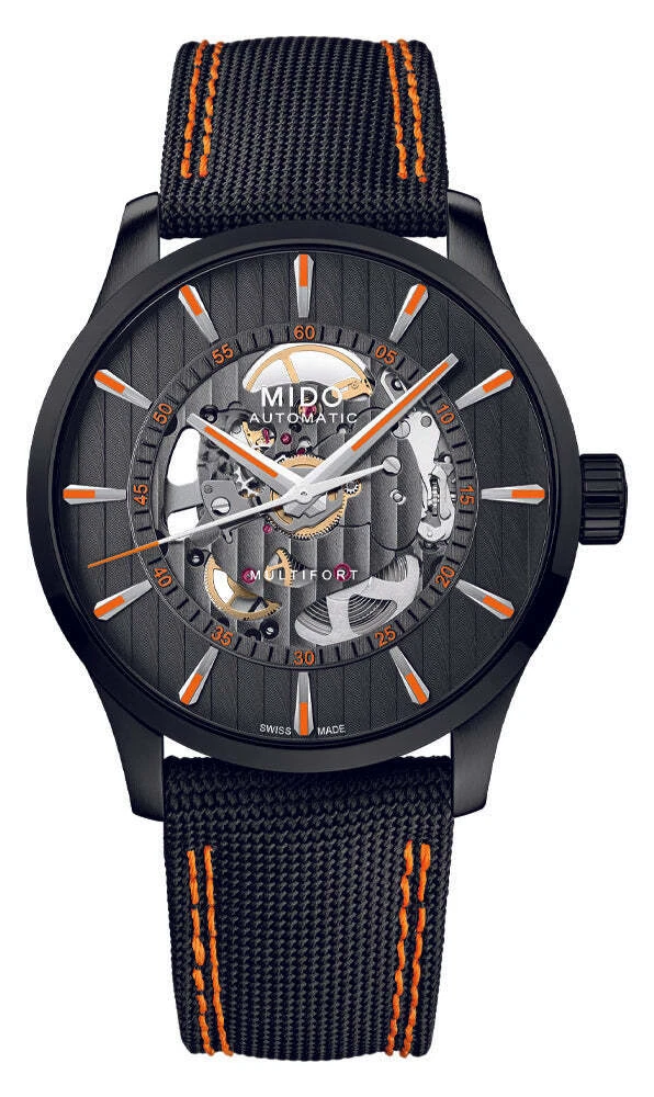 Mido Multifort Skeleton Vertigo Automatic Black 42mm Men
