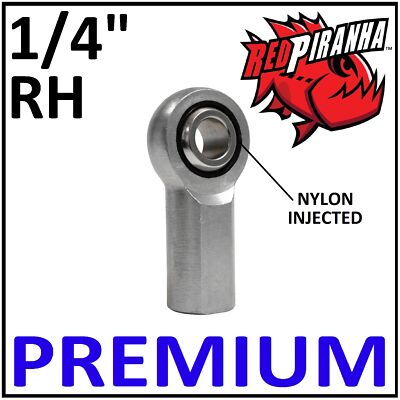 RH 1/4-28 BORE 1/4 PREMIUM FEMALE HEIM JOINT DRAG LINK ROD END BALL STEERING