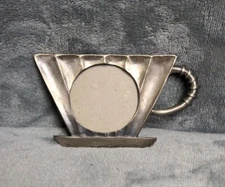TEACUP Picture Photo Frame 5" × 3" Pewter Tone