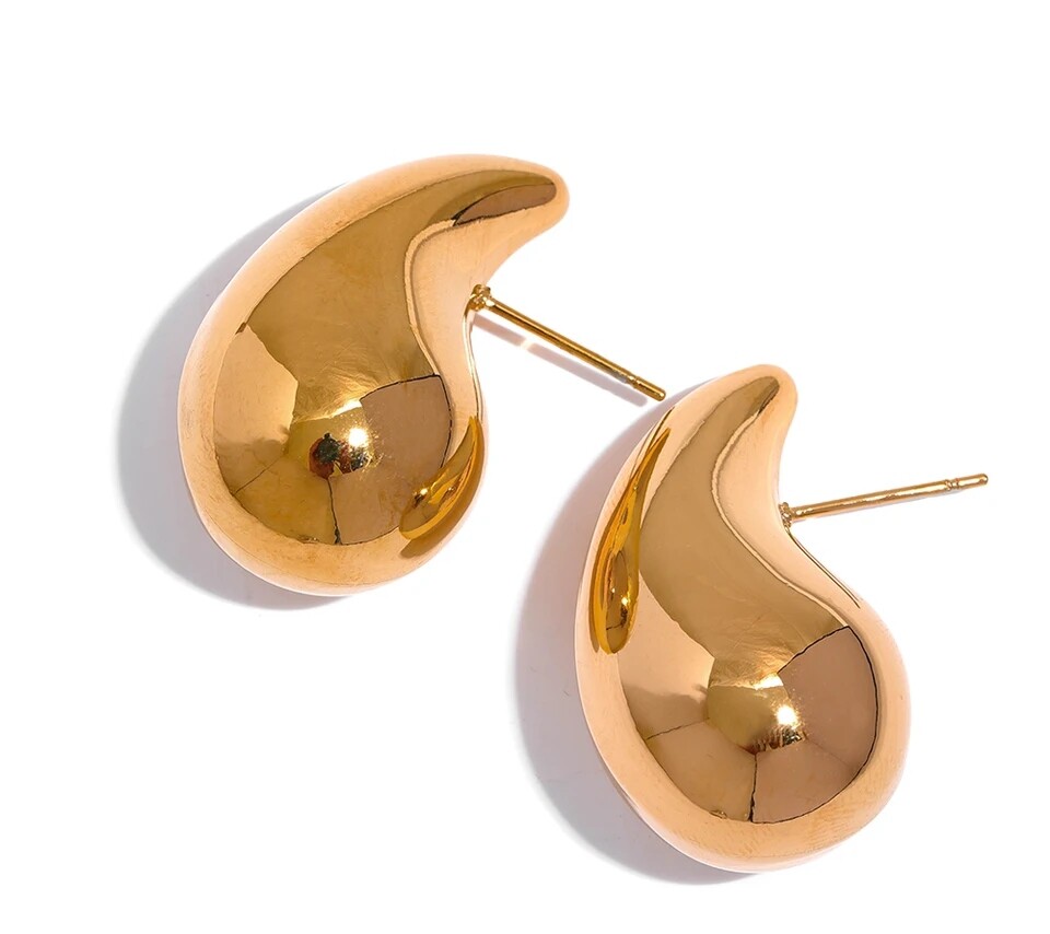 Stud Earrings for Women Silver Gold Plated Round Ball Clear Sterling Jewelry-image