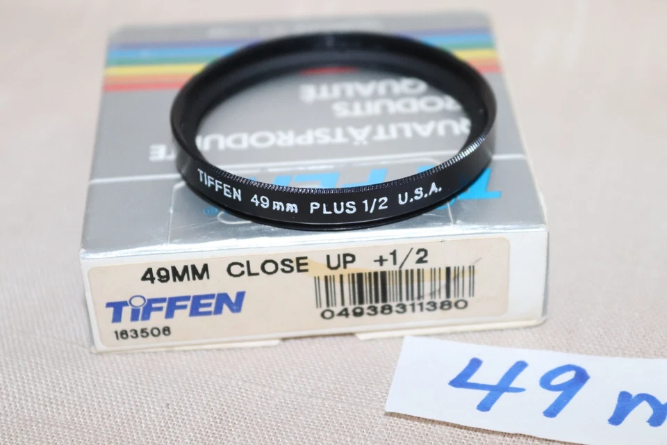 RARE NEW Vtg TIFFEN 49mm CLOSE UP +1/2 FILTER, USA 49mm Plus 1/2 Close-Up Filter - Image 2 of 4