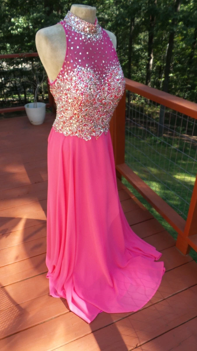 rhinestone prom dress