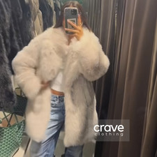Zara : Ecru Faux Fur Coat : 6318/258 [uk Buyers_get It Faster]