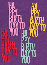 HAPPY BIRTHDAY TO YOU  2 die cuts scrapbook cards