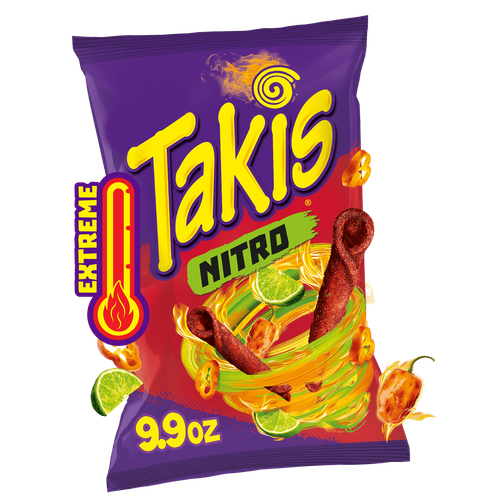 Takis Nitro Sharing Size Bag Habanero &amp;amp;amp; Lime Rolled Tortilla Chips 9.9 oz NEW