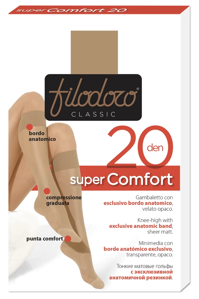 Gambaletti Den 20 Denari Femme Veloutés Mat Filodoro Super Comfort Chaussettes - Photo 1/3